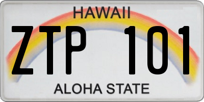 HI license plate ZTP101