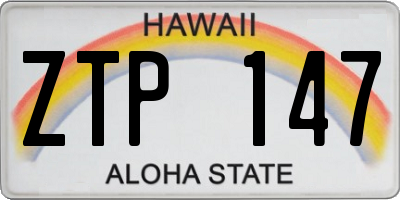 HI license plate ZTP147