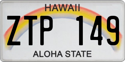 HI license plate ZTP149