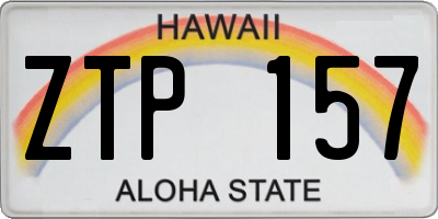 HI license plate ZTP157