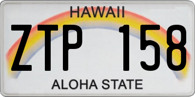 HI license plate ZTP158