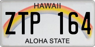HI license plate ZTP164