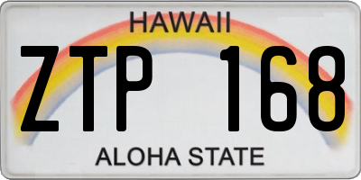 HI license plate ZTP168