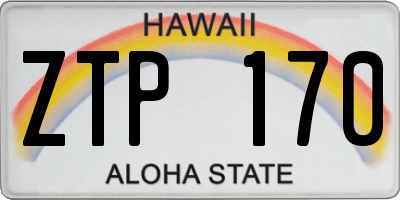 HI license plate ZTP170