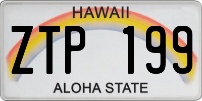 HI license plate ZTP199