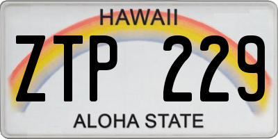 HI license plate ZTP229