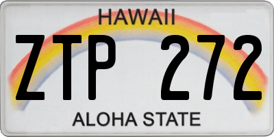 HI license plate ZTP272