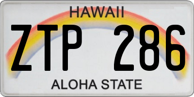 HI license plate ZTP286