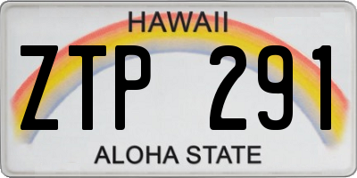 HI license plate ZTP291
