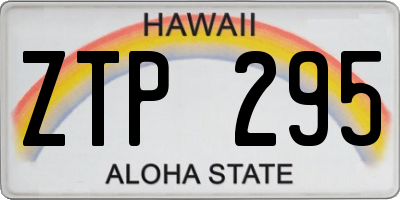 HI license plate ZTP295