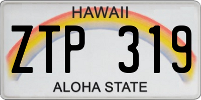 HI license plate ZTP319