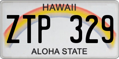 HI license plate ZTP329