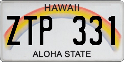 HI license plate ZTP331