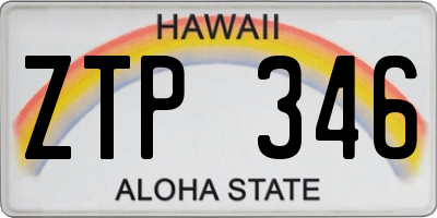 HI license plate ZTP346