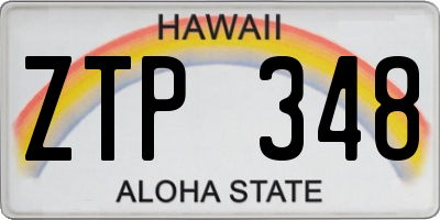 HI license plate ZTP348