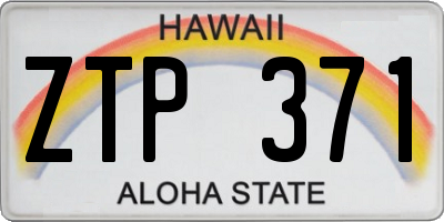 HI license plate ZTP371