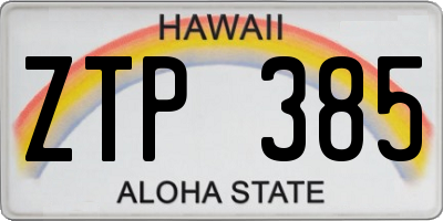 HI license plate ZTP385