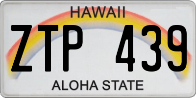 HI license plate ZTP439