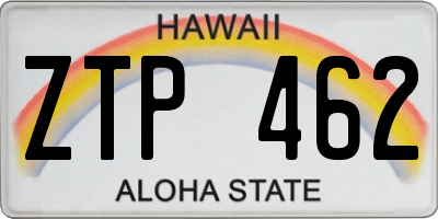 HI license plate ZTP462