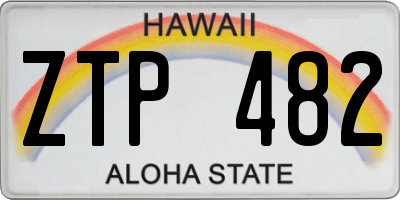 HI license plate ZTP482
