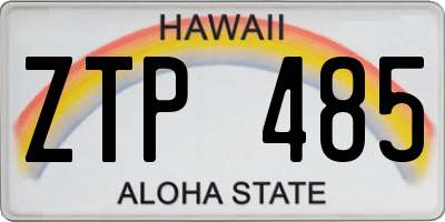 HI license plate ZTP485