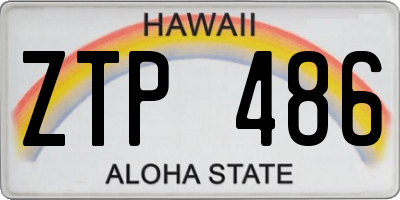 HI license plate ZTP486