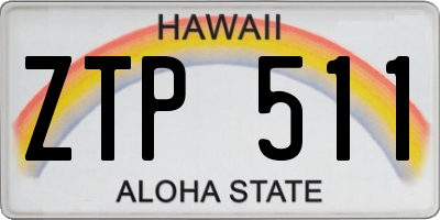 HI license plate ZTP511