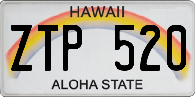 HI license plate ZTP520