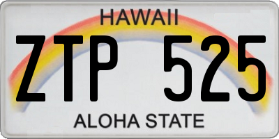 HI license plate ZTP525