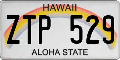 HI license plate ZTP529
