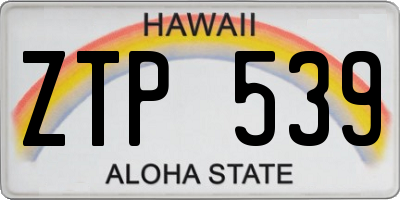 HI license plate ZTP539