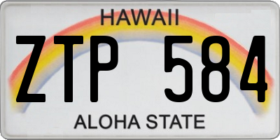 HI license plate ZTP584