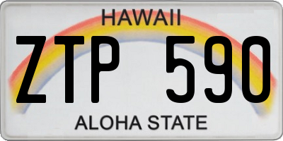 HI license plate ZTP590