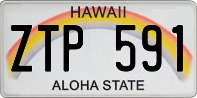 HI license plate ZTP591