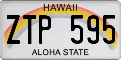 HI license plate ZTP595