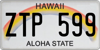 HI license plate ZTP599
