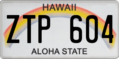 HI license plate ZTP604