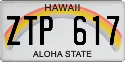 HI license plate ZTP617