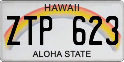HI license plate ZTP623