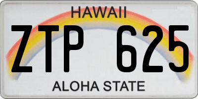 HI license plate ZTP625