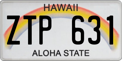 HI license plate ZTP631