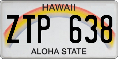 HI license plate ZTP638