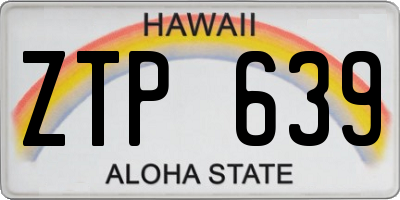 HI license plate ZTP639