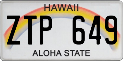 HI license plate ZTP649