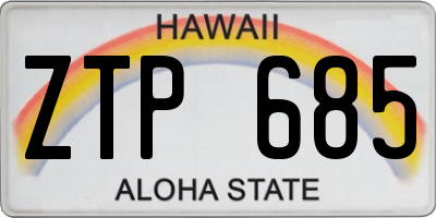 HI license plate ZTP685