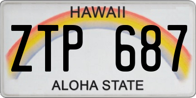 HI license plate ZTP687