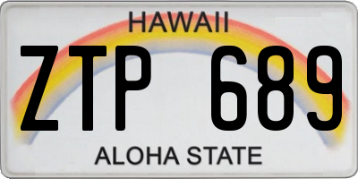 HI license plate ZTP689