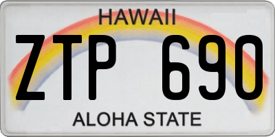 HI license plate ZTP690