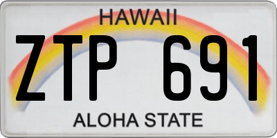 HI license plate ZTP691
