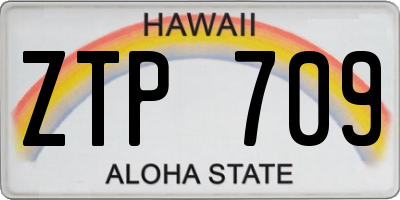 HI license plate ZTP709
